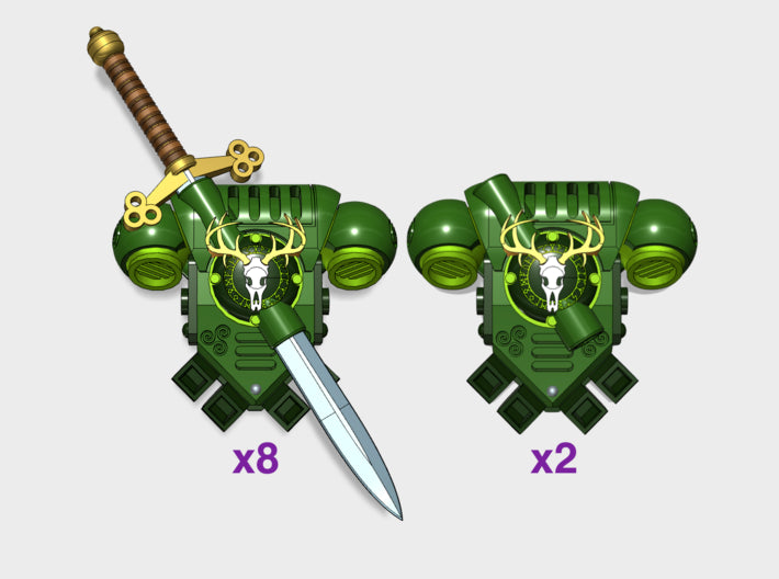 Wild Hunt - Prime:1 Claymore PACs [Squad 1] 3d printed Medium = 5 Backpacks | Large = 10 Backpacks