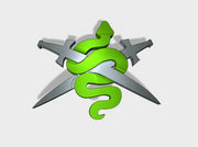 60x Shadow Vipers - Shoulder Insignia pack 3d printed