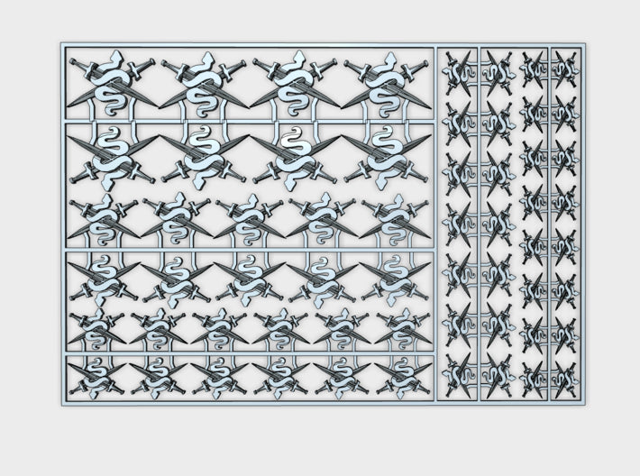 Shadow Vipers - Flat Vehicle Insignia pack 3d printed