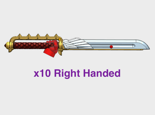 10x Right-handed Energy Sword : Carmine 3d printed