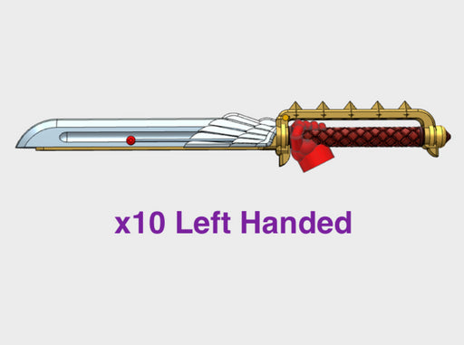 10x Left-handed Energy Sword : Carmine 3d printed