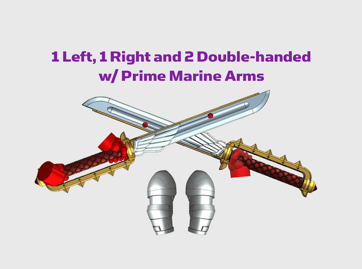 4x Energy Sword : Carmine - Prime Set 3d printed