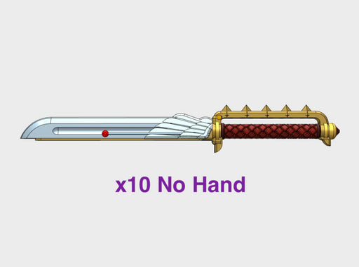 10x Energy Sword : Carmine (No Hands) 3d printed