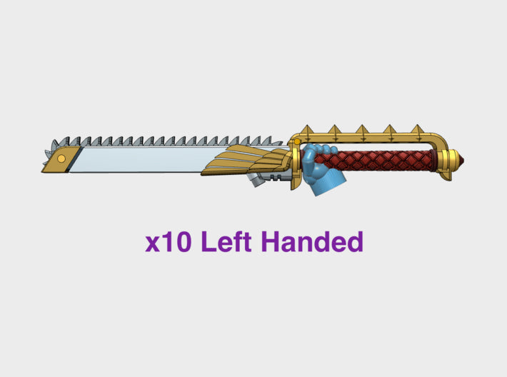 10x Left-handed RotoSword : Carmine 3d printed