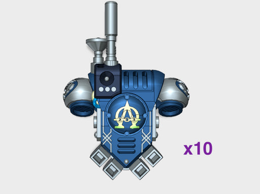 10x Alpha Omega - Prime:1 Comms PAC 3d printed
