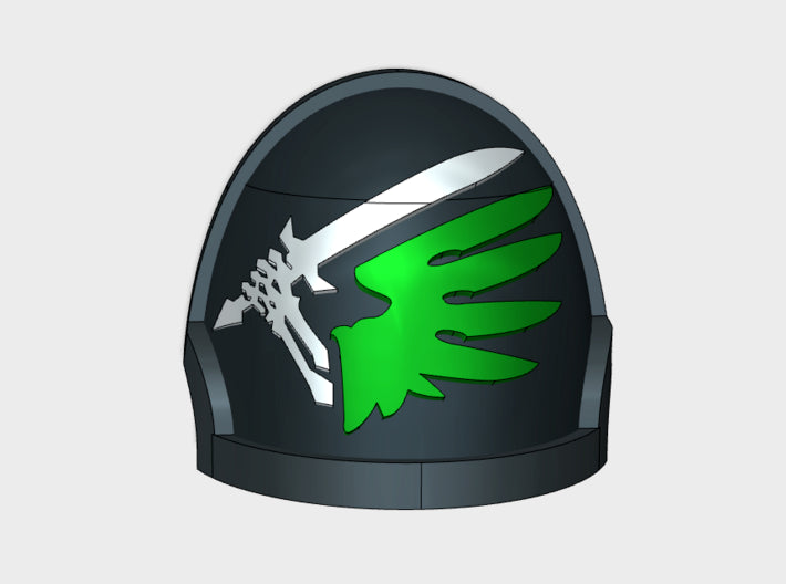 10x Ravenwing - G:10p Left Shoulders 3d printed