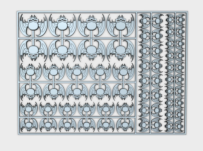 Nightmare Legion - Flat Vehicle Insignia pack 3d printed