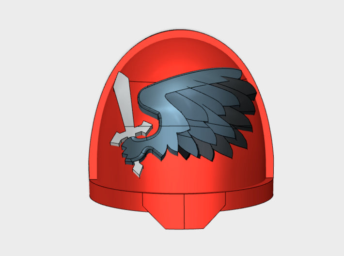 10x Black Wing - G:11a Shoulder Pads 3d printed