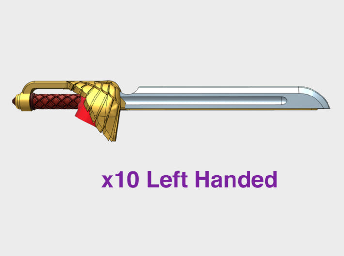 10x Left-handed Energy Sword: Vashet 3d printed