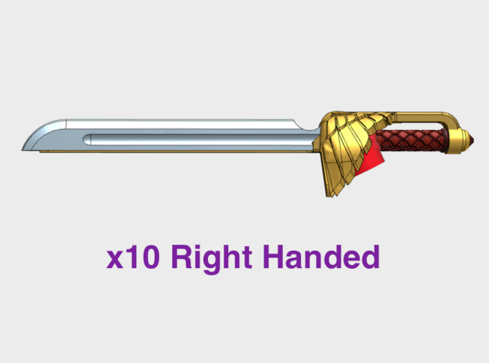 10x Right-handed Energy Sword: Vashet 3d printed