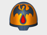 10x Blood Dragons - G:13g Shoulder Pads 3d printed