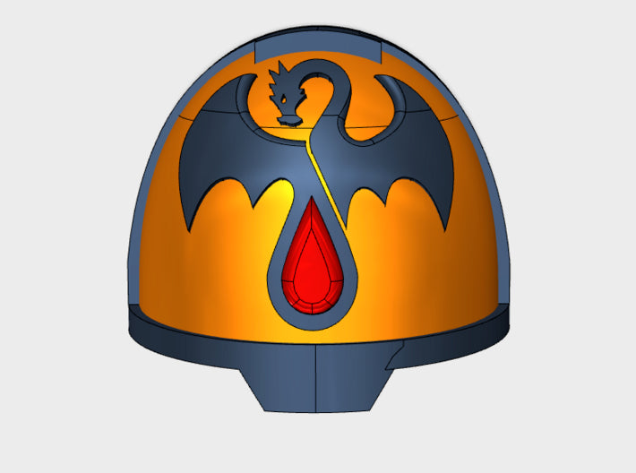 10x Blood Dragons - G:13g Shoulder Pads 3d printed