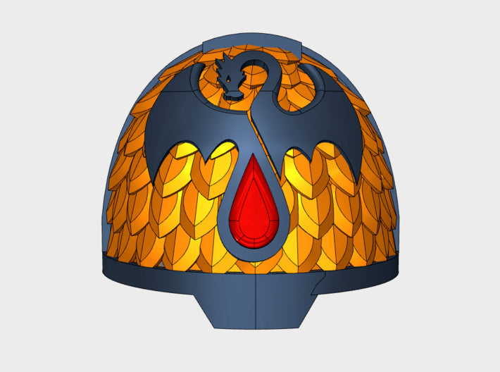 10x Blood Dragons-L - G:13v Shoulder Pads 3d printed