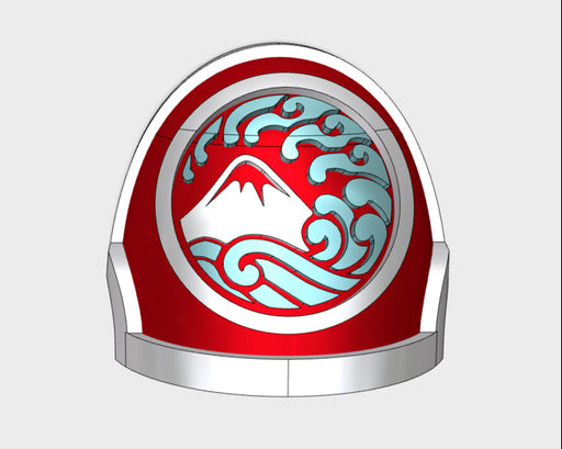 10x Nihon Knights - G:10p Left Shoulders 3d printed