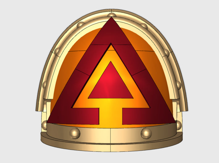 10x Scar Hounds Sergent:- G:3a Right Shoulders 3d printed