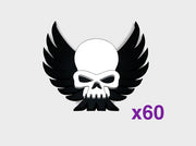 Winged Skull - Shoulder Insignia pack 3d printed Large Sprue = 60 Insignia
