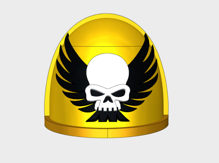 10x Winged Skull - G:4a Shoulder Pads 3d printed