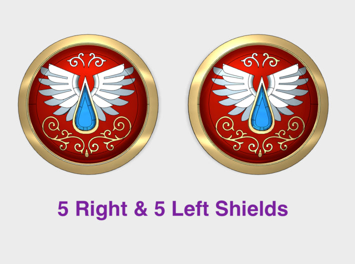 Angel Tears - Round Power Shields (L&amp;R) 3d printed