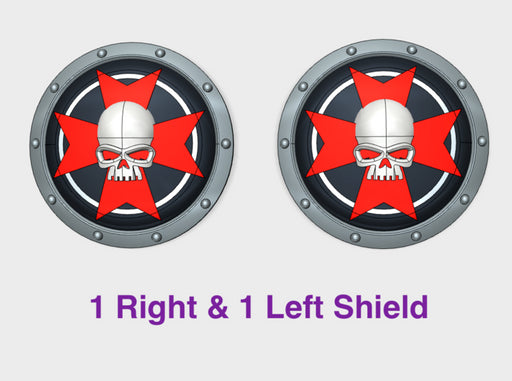Black Templars - Round Power Shields (L&amp;R) 3d printed