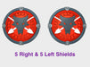 Skota Vlka - Round Power Shields (L&amp;R) 3d printed