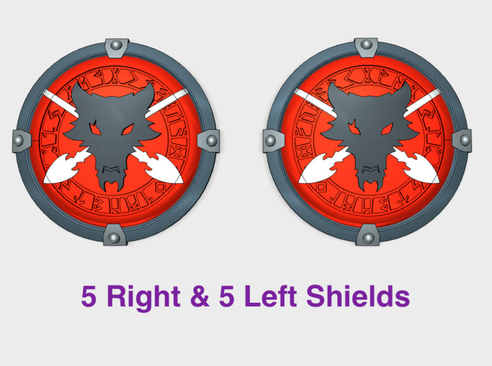 Skota Vlka - Round Power Shields (L&amp;R) 3d printed