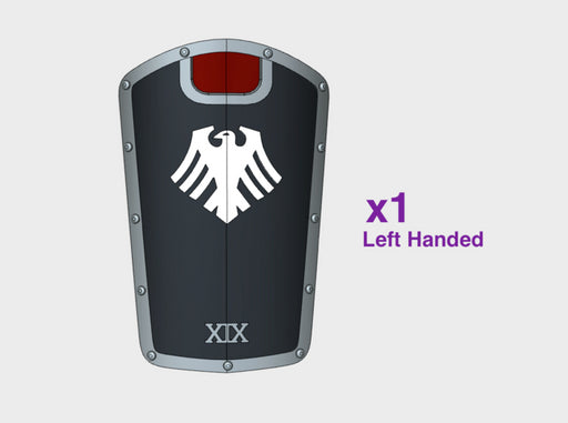 Raven XIX - Tactical Power Shields (Left) 3d printed Small = 1 Shield | Medium = 5 Shields | Large = 10 Shields