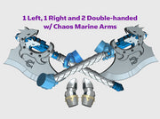 4x Energy Axe: Alpha Lenaeran - Chaos Set 3d printed