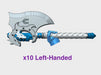 10x Left-handed Energy Axe: Alpha Lenaeran 3d printed