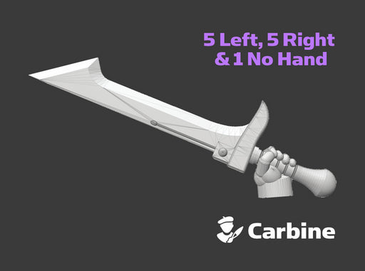 11x Energy Sword: Barbed Fang 3d printed