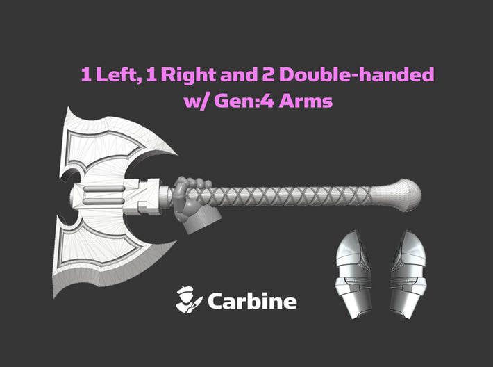 4x Energy Axe: Double Wight - G:4 Set 3d printed