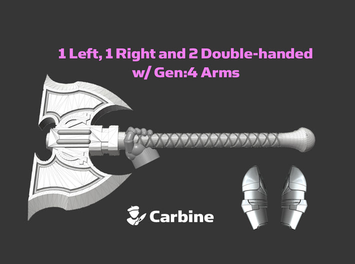 4x Energy Axe: Alpha Wight - G:4 Set 3d printed