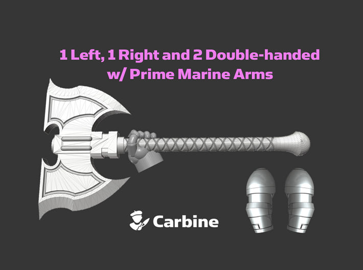 4x Energy Axe: Double Wight - Prime Set 3d printed