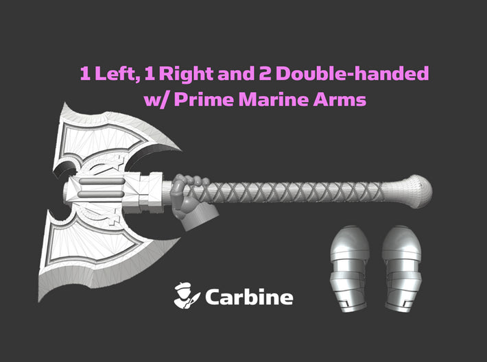 4x Energy Axe: Alpha Wight - Prime Set 3d printed