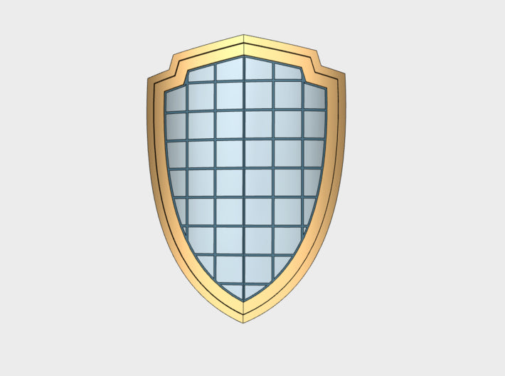 Blank Crest:3 - Power Kite Shields (Left) 3d printed