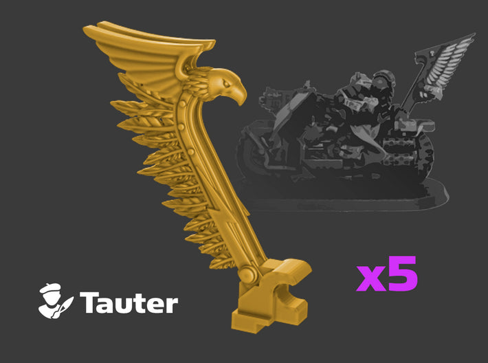 Ragged Raptor : Angled Biker Wing 3d printed