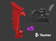 Ragged Raptor : Vertical Biker Wing 3d printed