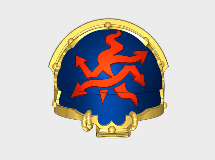 10x Scourged - T:4a Chaos Terminator Shoulders 3d printed