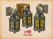 Wall-Mounted Ship Lanterns: 3 Ways (17 x 6 x 6mm) 3d printed