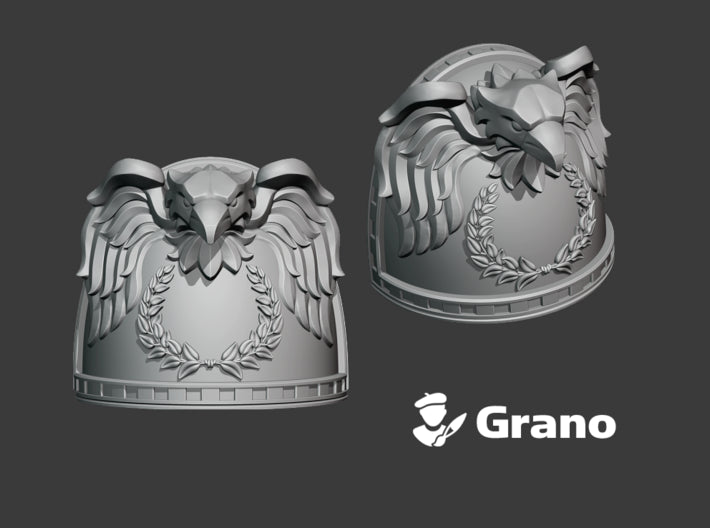 10x Grano Eagle - G:4e Shoulder Pads 3d printed