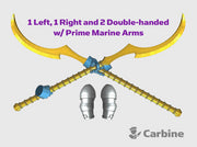 4x Khopesh Staff: Carbine - Prime Set 3d printed