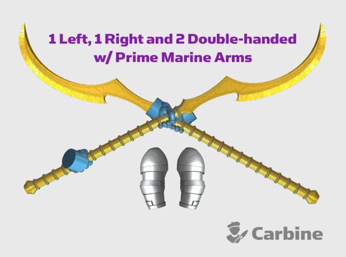 4x Khopesh Staff: Carbine - Prime Set 3d printed