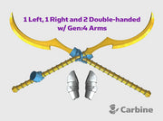 4x Khopesh Staff: Carbine - G:4 Set 3d printed