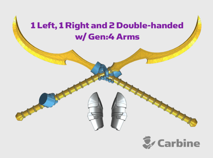 4x Khopesh Staff: Carbine - G:4 Set 3d printed