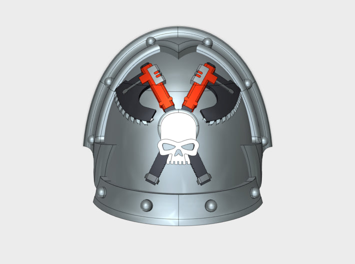 10x Skull Grinders 2- Abhorrent Shoulder Pads 3d printed