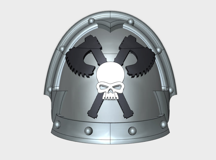 10x Skull Grinders 1 - Abhorrent Shoulder Pads 3d printed