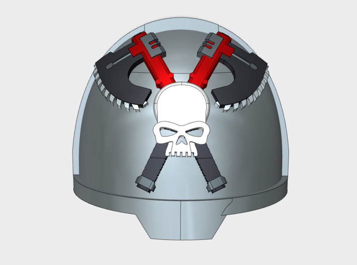 10x SkullGrinders 2 - G:13a Shoulder Pads 3d printed