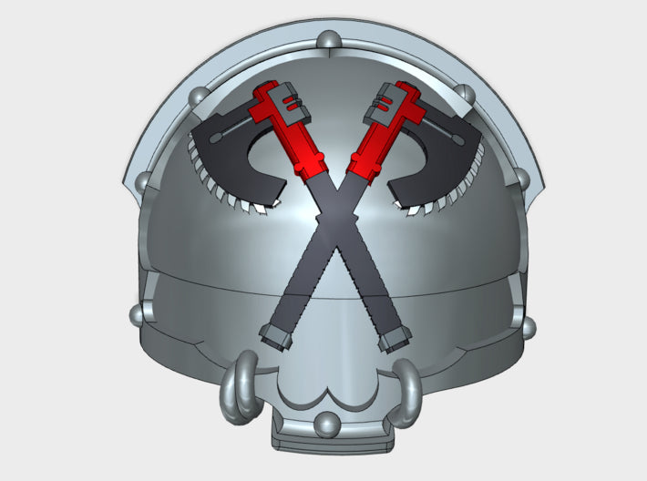 10x Crossed Axes 2 - T:4a Chaos Terminator Pad 3d printed