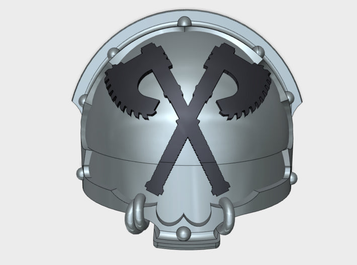 10x Crossed Axes 1 - T:4a Chaos Terminator Pad 3d printed