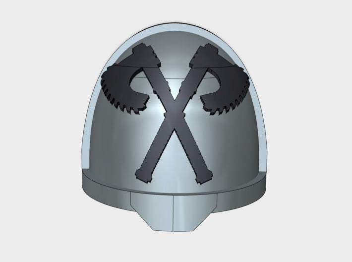 10x Crossed Axes 1 - G:11a Shoulder Pads 3d printed