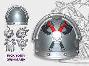 Skull Grinder - Abhor: Demonic Pauldrons 3d printed